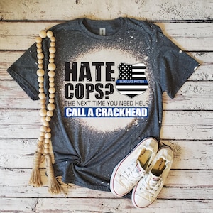 Odio a los policías, llámenlos drogadictos / Camiseta estampada / Tallas grandes / Código de cupón / Envío gratis / Retro hecho a mano / Vintage / 2x / 3x / 4x / Decolorado