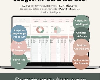 Suivi Budget Mensuel Français Googlesheets Suivi Dépenses Suivi Factures Budget Spreadsheet Francais Planificateur Budget Mensuel et Annuel
