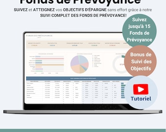 Tracker Epargne Suivi d epargne Planificateur Tracker de Fonds de Prevoyance Suivi des economies Fonds de Precaucion Organisateur de Budget