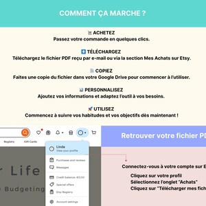 Tableau de bord du Budget Mensuel et Annuel en français, affiché sur un ordinateur portable avec graphiques et diagrammes colorés. Le modèle inclut jusqu’à 40 catégories de suivi, un calendrier intelligent, la gestion des comptes et cartes, le suivi des abonnements, le remboursement des emprunts, les fonds de prévoyance et le suivi du patrimoine net. Le bandeau indique : “Intégrez la croissance des investissements, les retraits d’épargne et les paiements en espèces”. Budget zéro ou report.