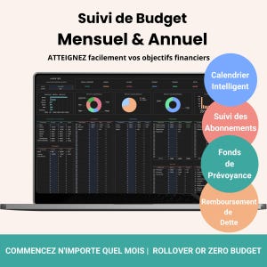 Budget Planner Francais Budget Mensuel Google Sheets Suivi Financier Planificateur Budgétaire Mensuel Feuille de Calcul Modele Budget Annuel