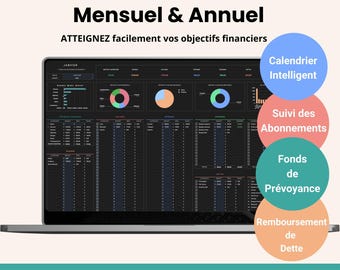 Budget Planner Francais Budget Mensuel Google Sheets Suivi Financier Planificateur Budgétaire Mensuel Feuille de Calcul Modele Budget Annuel