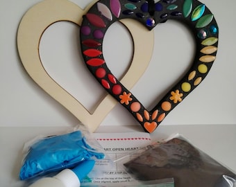 DIY Mosaic Heart Kit: Colourful Craft Kit for Beginners