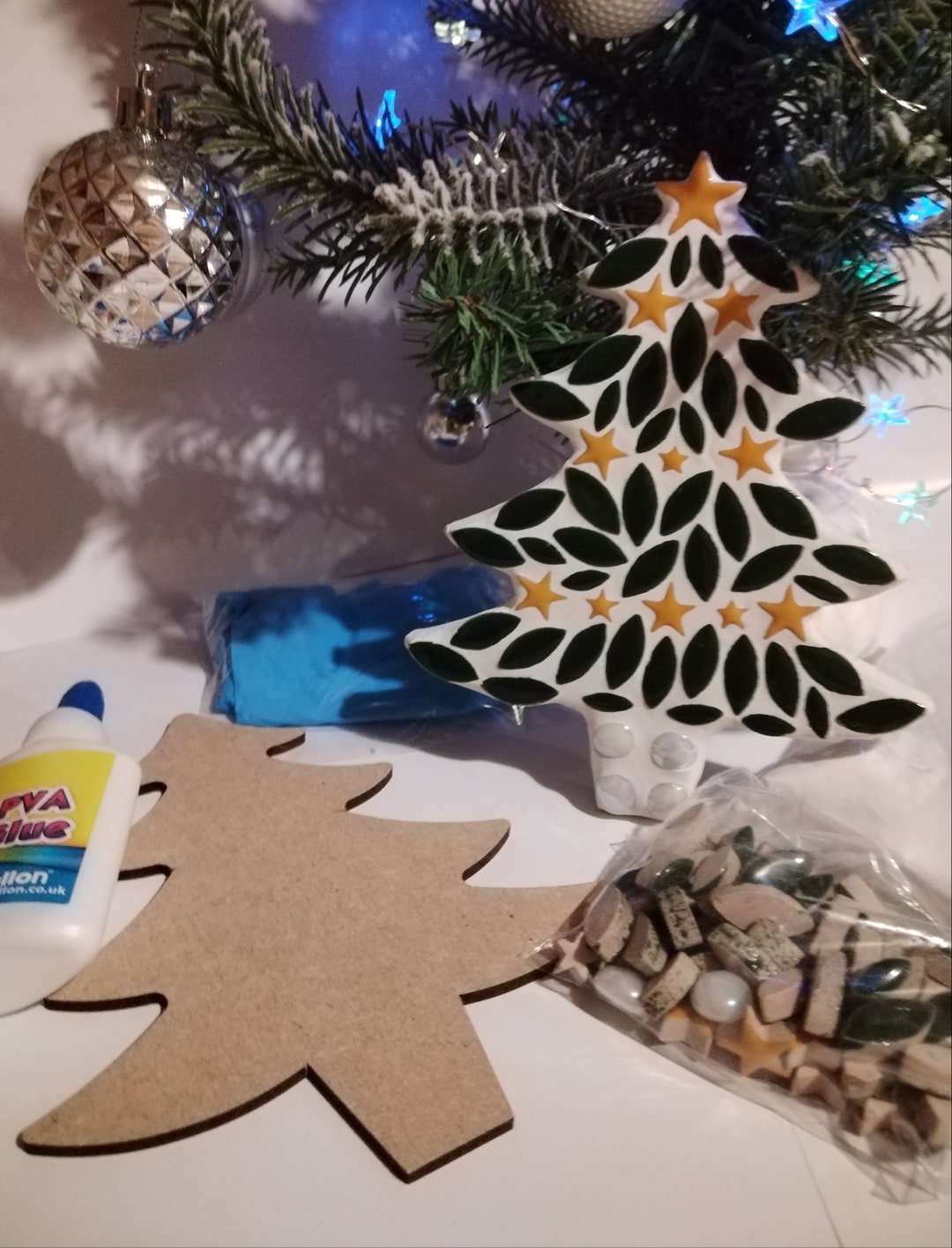 Christmas Tree Mosaic Kit Christmas DIY Mosaic Kit for Etsy
