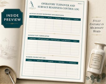 Sterilization Monitoring & Spore Testing Log | Biological Monitoring Record