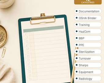 Dental Emergency Kit Checklist, OSHA Compliance Supply List (PDF)