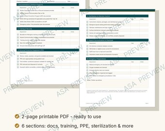 Dental Unit Waterline Flushing Log | Daily CDC-Compliant Editable Template