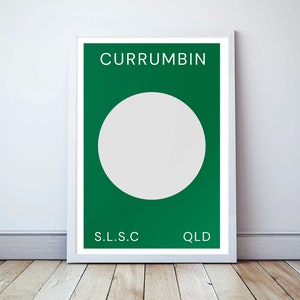 Currumbin, Australia, Queensland Poster, Surf Lifesaving, SLSC Art, Beach Poster, Australian Landmarks, Digital Download