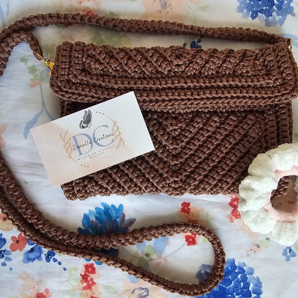 Beautiful Crochet Cross Body Purse, handmade Clutch Purse with Cross Body Strap, Over the shoulder Crochet Purse, Gift for mother's day