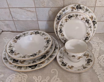 Vintage Royal Doulton Larchmont 7 pieces dinnerware set
