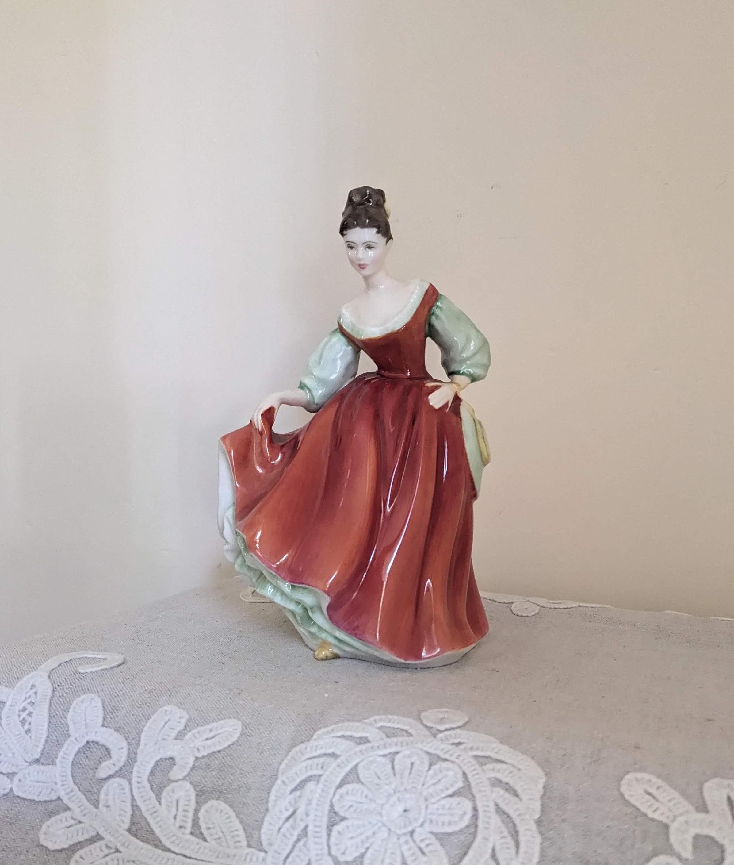 royal doulton red dress Royal Doulton Lady Figurine WINSOME Red Dress HN2220