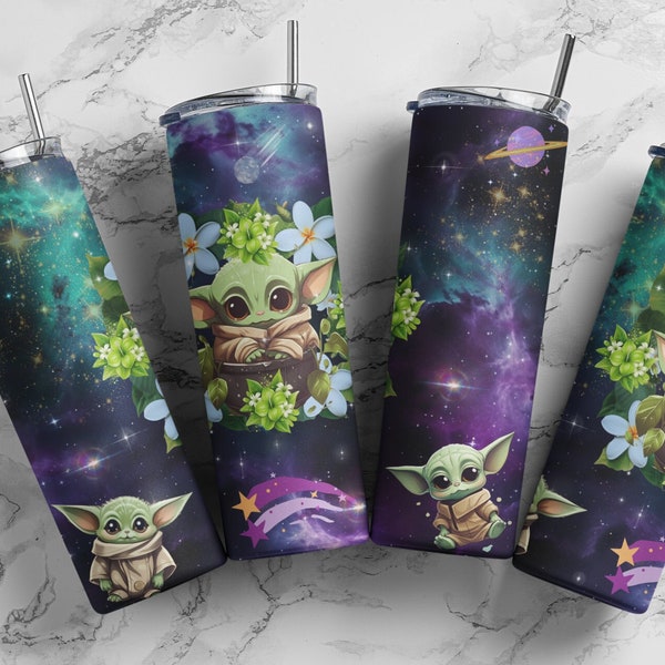 3D Baby Yoda Tumbler Wrap, Baby Yoda Wrap, Baby Yoda Tumbler, Baby Yoda Sublimation, 20 Unzen, 12 Unzen, Baby Yoda Sublimate, Space Wars Becher