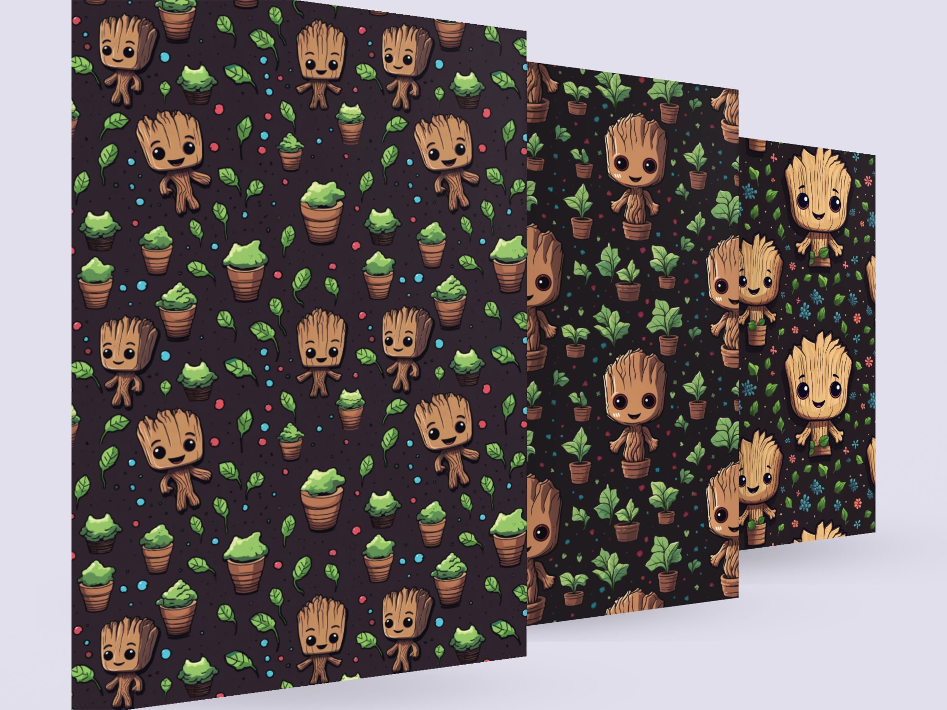 Printable Groot Pattern Baby Groot Digital Paper: Seamless PNG Pattern (commercial Use) - Etsy