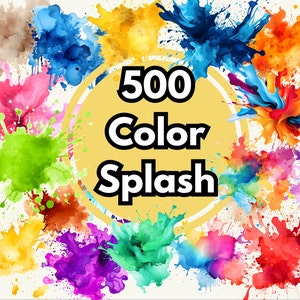 Acquerello Alcol Inchiostro Schizzi Clipart Vernice Schizzi PNG Astratto Clip Art Colore Schizzi Colorato Grafica Uso Commerciale Download Istantaneo
