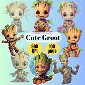 Groot PNG, Groot Clipart, Groot Tshirt, Groot Tasse, Groot Kunst, Groot Druck, Groot Sublimation, Groot Bundle, Galaxy Guardians, Digital, Baby