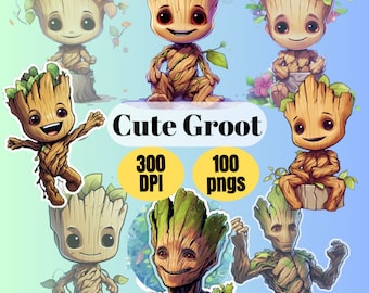 Groot PNG, Groot Clipart, Groot Tshirt, Groot Cup, Groot Art, Groot Print, Groot Sublimatie, Groot Bundel, Galaxy Guardians, Digitaal, Baby