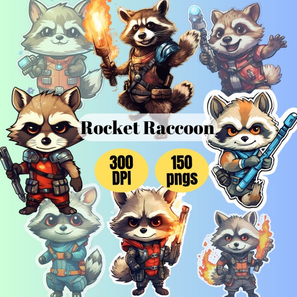 Rocket Raccoon PNG, Rocket Raccoon Clipart, Raccoon Tshirt, Raccoon Cup, Raccoon Art, Raccoon Print, Raccoon Sublimation, Raccoon Digital