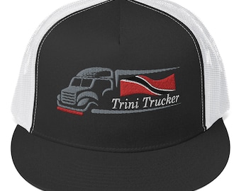 TriniTrucker-pet (plat geborduurd) Kan worden gepersonaliseerd.
