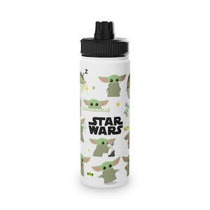 Borraccia in acciaio inossidabile Baby Yoda da 530 ml (18 oz) immagine 1