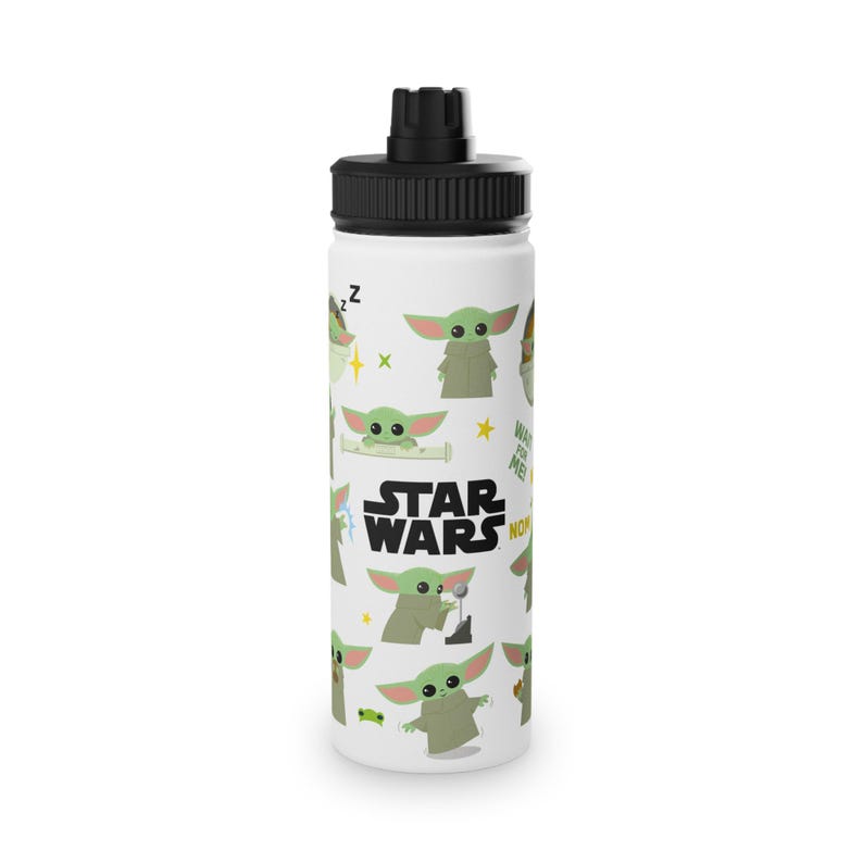 Borraccia in acciaio inossidabile Baby Yoda da 530 ml (18 oz) immagine 1