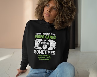 Ik speel niet altijd Crop Hoodie Women