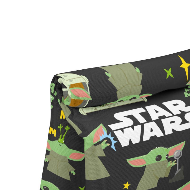 Borsa per il pranzo in poliestere con stampa di Baby Yoda immagine 6