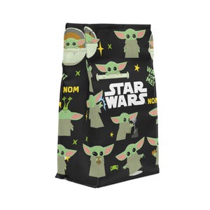 Borsa per il pranzo in poliestere con stampa di Baby Yoda immagine 3