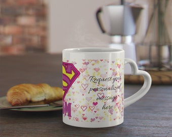 Super Mom hartvormige mok (handvat), 11oz