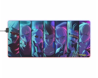 Tappetino per mouse da gioco a LED Cyberpunk Edgerunners (disponibile in 4 misure)