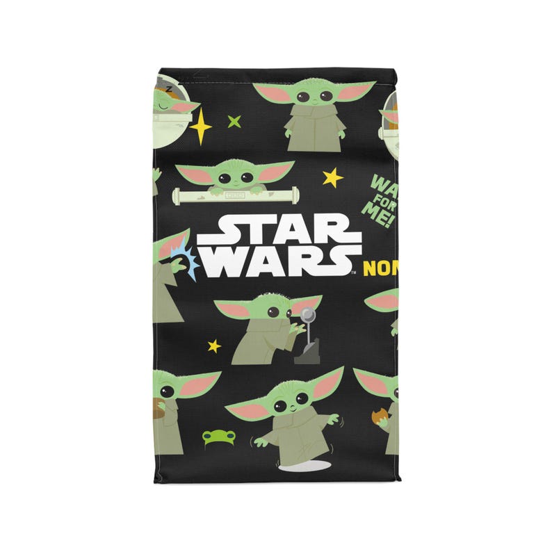 Borsa per il pranzo in poliestere con stampa di Baby Yoda immagine 1