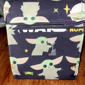 Borsa per il pranzo in poliestere con stampa di Baby Yoda immagine 11