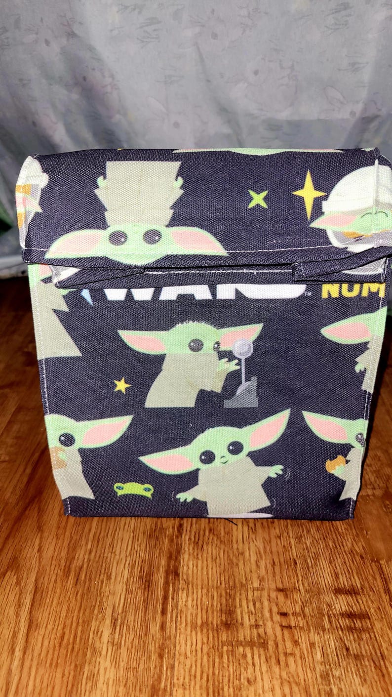 Borsa per il pranzo in poliestere con stampa di Baby Yoda immagine 11