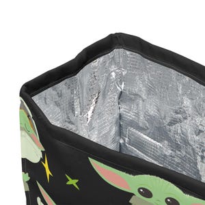 Borsa per il pranzo in poliestere con stampa di Baby Yoda immagine 5