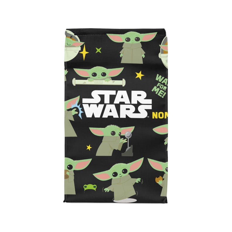 Borsa per il pranzo in poliestere con stampa di Baby Yoda immagine 2
