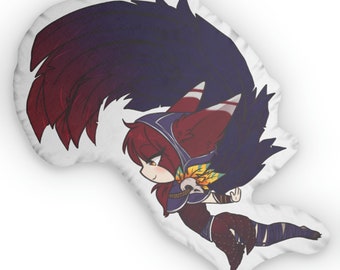 Xayah-kussen: dubbelzijdig pluche polyester