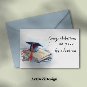 Tarjeta de graduación / Tarjeta de graduación imprimible / Felicitaciones tarjeta de posgrado / Digital