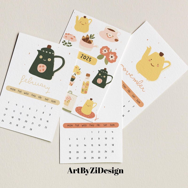 Mini Calendar Etsy