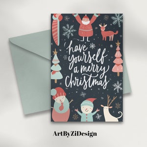 Cartão do Natal | Tenha um Natal de Casamento | Download digital para impressão
