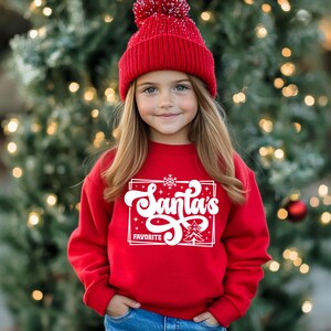 Santas Favorite Christmas Sweatshirt, Christmas Shirt, Womens Christmas Crewneck, Christmas Gift, Kids Christmas Shirt, Festive Holiday Gift