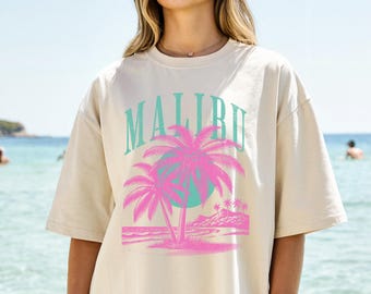 Malibu Comfort Colors T-Shirt: California Beach Trendy Tee