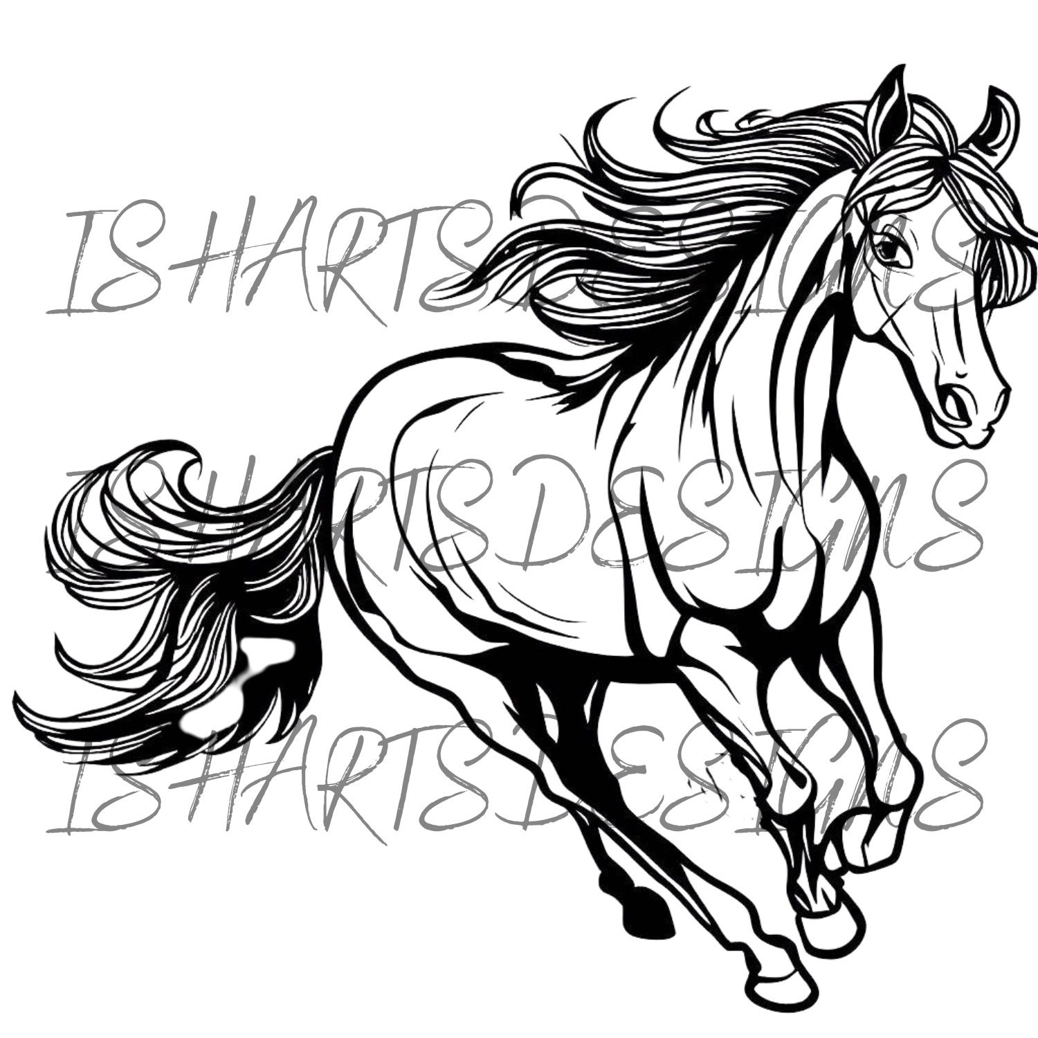 Running HORSE SVG Running Horse Svg Cut Files for Cricut Horse Etsy