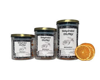 Dehydrated Orange, Dried Orange, Cocktail Garnish, 55g/80g/100g Jar, Cake Garnish, tea infusion, Dried Orange Slices, Dried Orange wheels