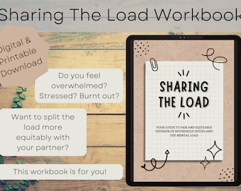 Digital Sharing the Load Workbook | Printable Division of Duties Checklist | Share the Mental and Physical Load | PDF Download