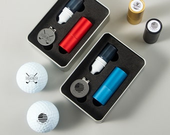 Personalised Upgraded Golf Set,Custom Golf Ball Marker With Magnetic Hat Clip,Monogram Golf Ball Stamp,Custom Engraved Golf Gift For Golfer.