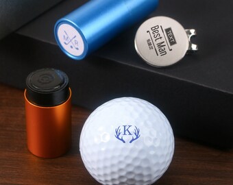 Gift for golf lovers, Unique gifts, Custom golf balls, Golf stamp,Gift for husband,Groomsmen gift, Golfer, Stainless steel self inking stamp