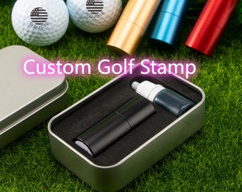 Sello de golf personalizado, tinta permanente impermeable, sello de pelota de golf de acero inoxidable, estampador de pelota de golf con monograma, sello de nombre personalizado, para regalo de padrinos de boda