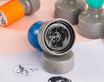 Custom Pet Portrait Stamps, Custom Pet Stamps, Custom Dog Portrait Stamp, Custom Rubber Stampsbased Pet Photos, Gift for Daughter