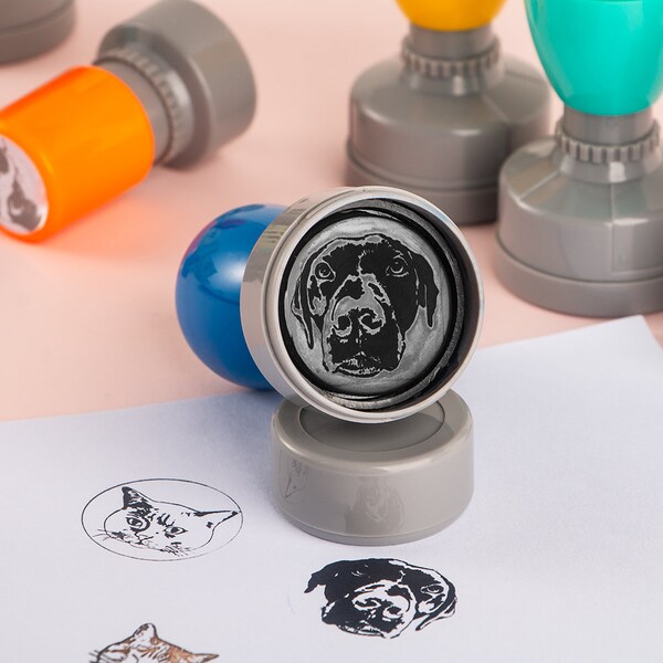 Custom Pet Portrait Stamps, Custom Pet Stamps, Custom Dog Portrait Stamp, Custom Rubber Stampsbased Pet Photos, Gift for Daughter