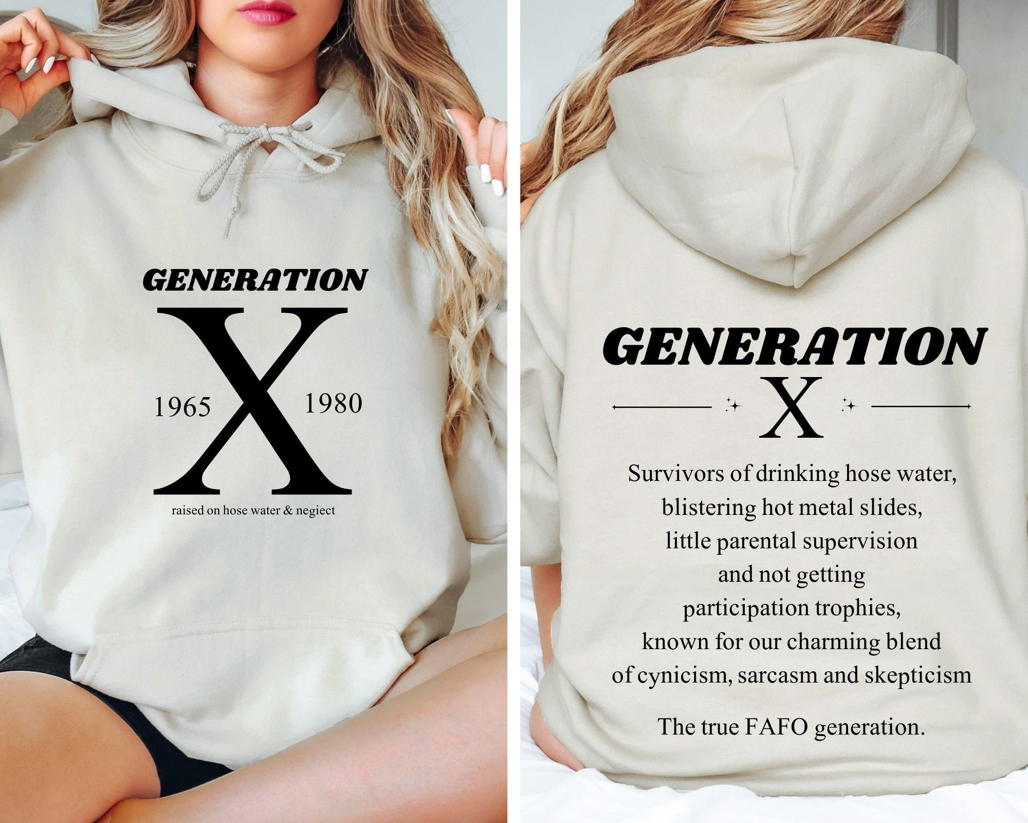 Gen X Hoodie, Generation X Hoodie, Raised on Hose Water and