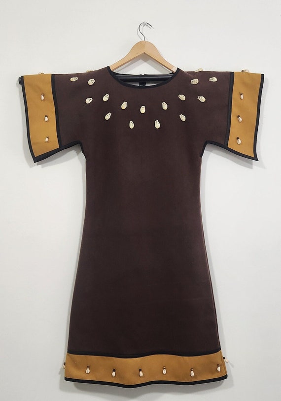 brown shell dress Cocoa Shell Linen Dress